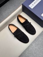 J.M.WESTON Black calfskin Leather Shoes-J.M.WESTON Man Business Leather Shoes